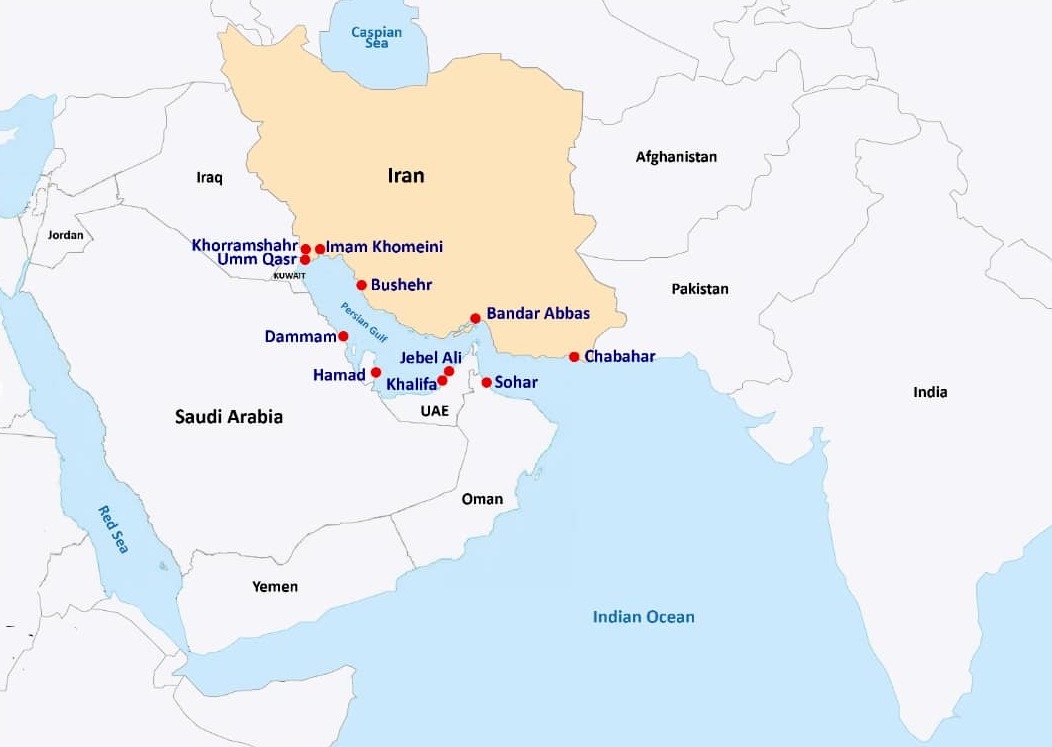 جایگاه بنادر کانتینری جنوبی ایران در عرصه رقابت‌های منطقه‌ای سال۲۰۲۲